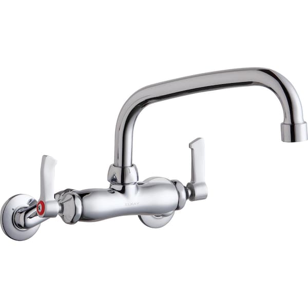 Elkay Wall Mnt 4In, Tube 8In Spt, Lvr Hndl, 2In, 2In Hw Chrome LK945TS08L2T - main